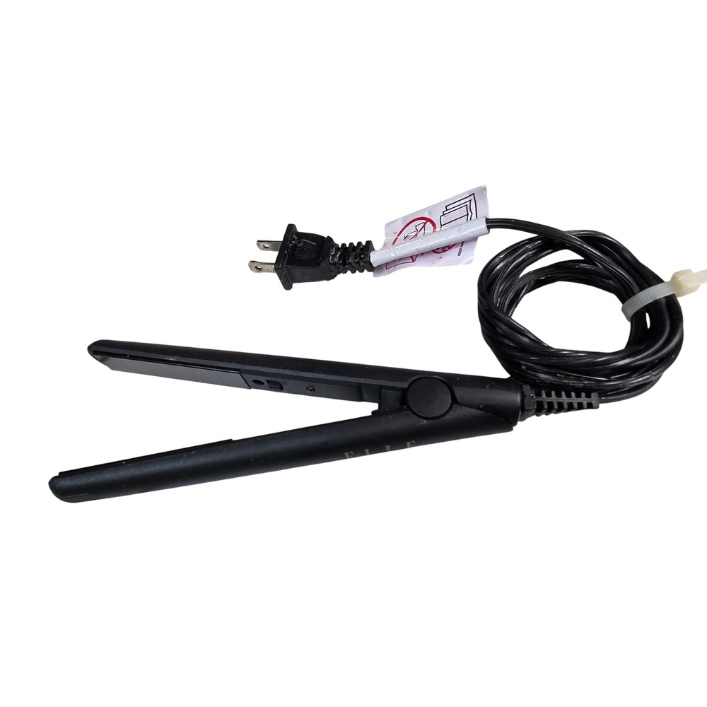 Elle Ceramic Mini‎ Flat Iron EL8105-BLK Travel Hair Straightener 0.5 Inch S4